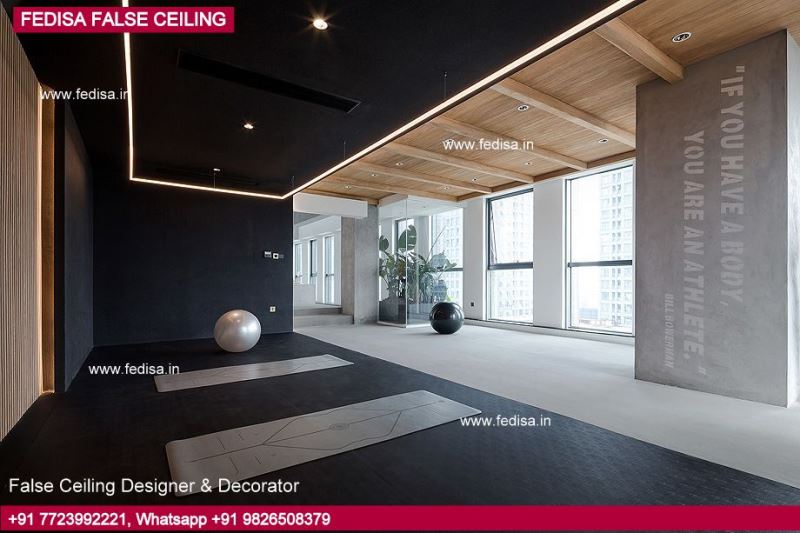 Simple Pop Design For Hall With Two Fans Dining Room Ceiling Ideas Plain False Ceiling Design