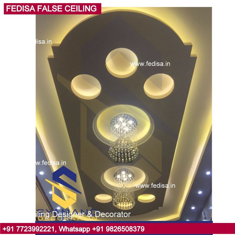 False Ceiling Circle Design Lobby Down Ceiling Design Ceiling Design Price