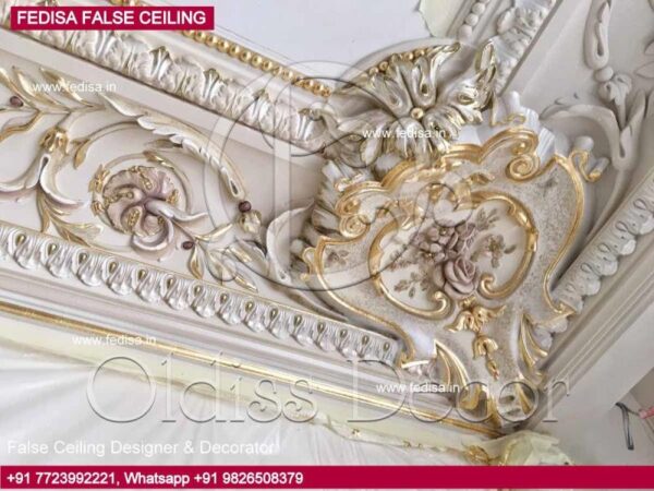 Aesthetic Ceiling Decor Pooja Room Pop Design Ceiling Cement Design