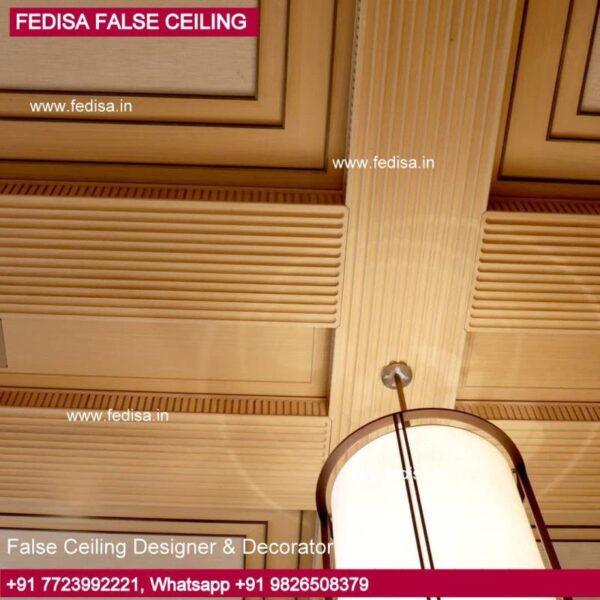 Wood Finish False Ceiling High Ceiling House Design Ceiling Border Patti