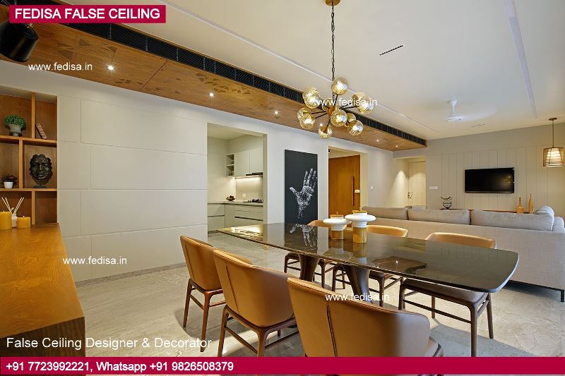 403 Unique Ceiling Design Ideas, Dining Area False Ceiling Design Cob Light Ceiling Design