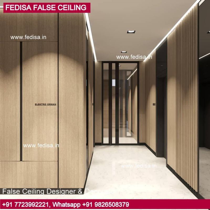 409 Unique Ceiling Design Ideas, Dining Hall Fall Ceiling Design Corner Chandelier