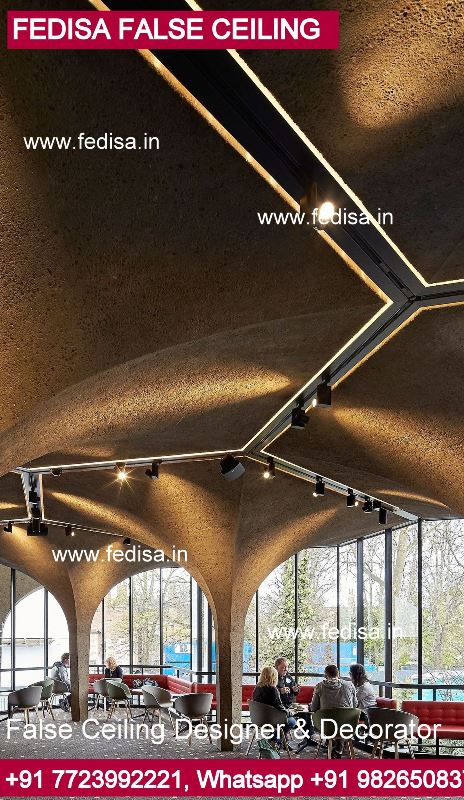 411 Unique Ceiling Design Ideas, Dining Hall False Ceiling Design Cornice Molding Design Pop