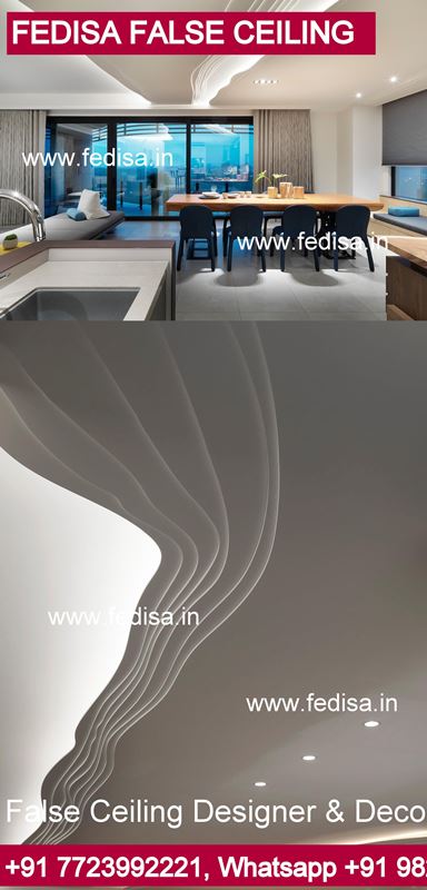 447 Unique Ceiling Design Ideas, Drawing Room Ceiling Double Fan False Ceiling Design