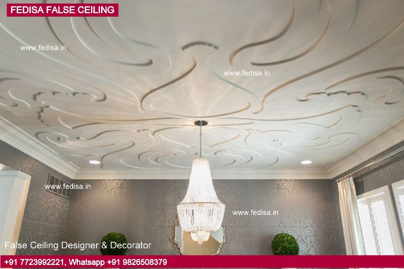 585 Unique Ceiling Design Ideas, False Ceiling For Rectangular Hall False Ceiling Design With Two Fans