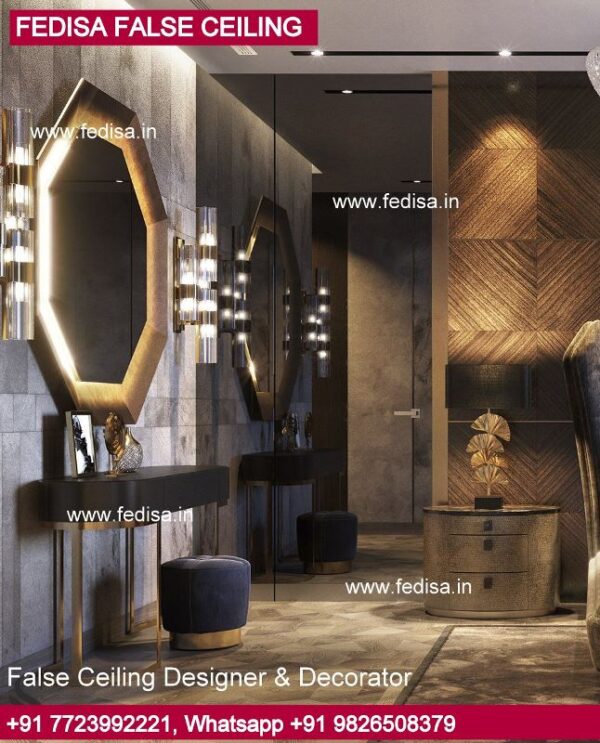 Latest False Ceiling Design For Hall, Hexagon Ceiling Design Hall Design Pop