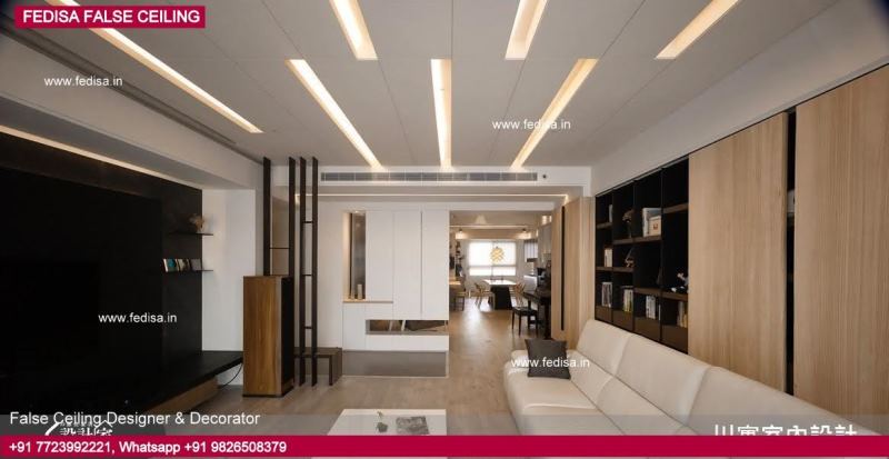Latest False Ceiling Design For Drawing Room, Pop Design For Long Hall Pop Design For Duplex Hall