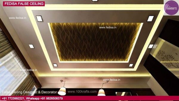 Latest False Ceiling, Pop Design In Square Shape Pop Design For Rectangular Hall