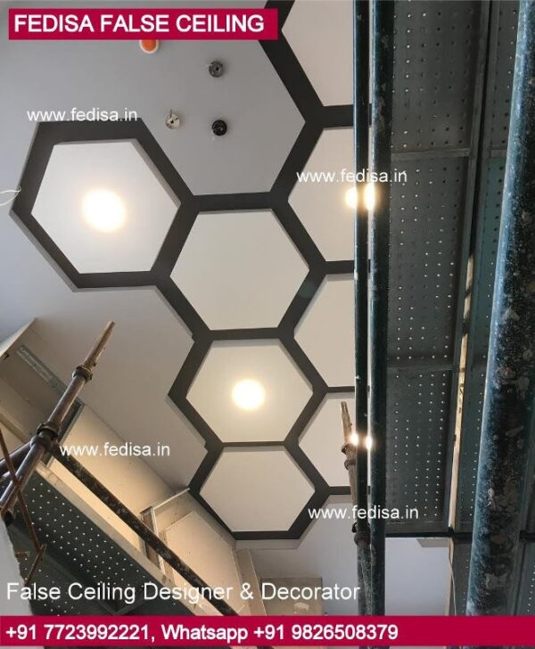 Latest False Ceiling Design For Hall, Pop Design With Two Fans Pop Design Plus